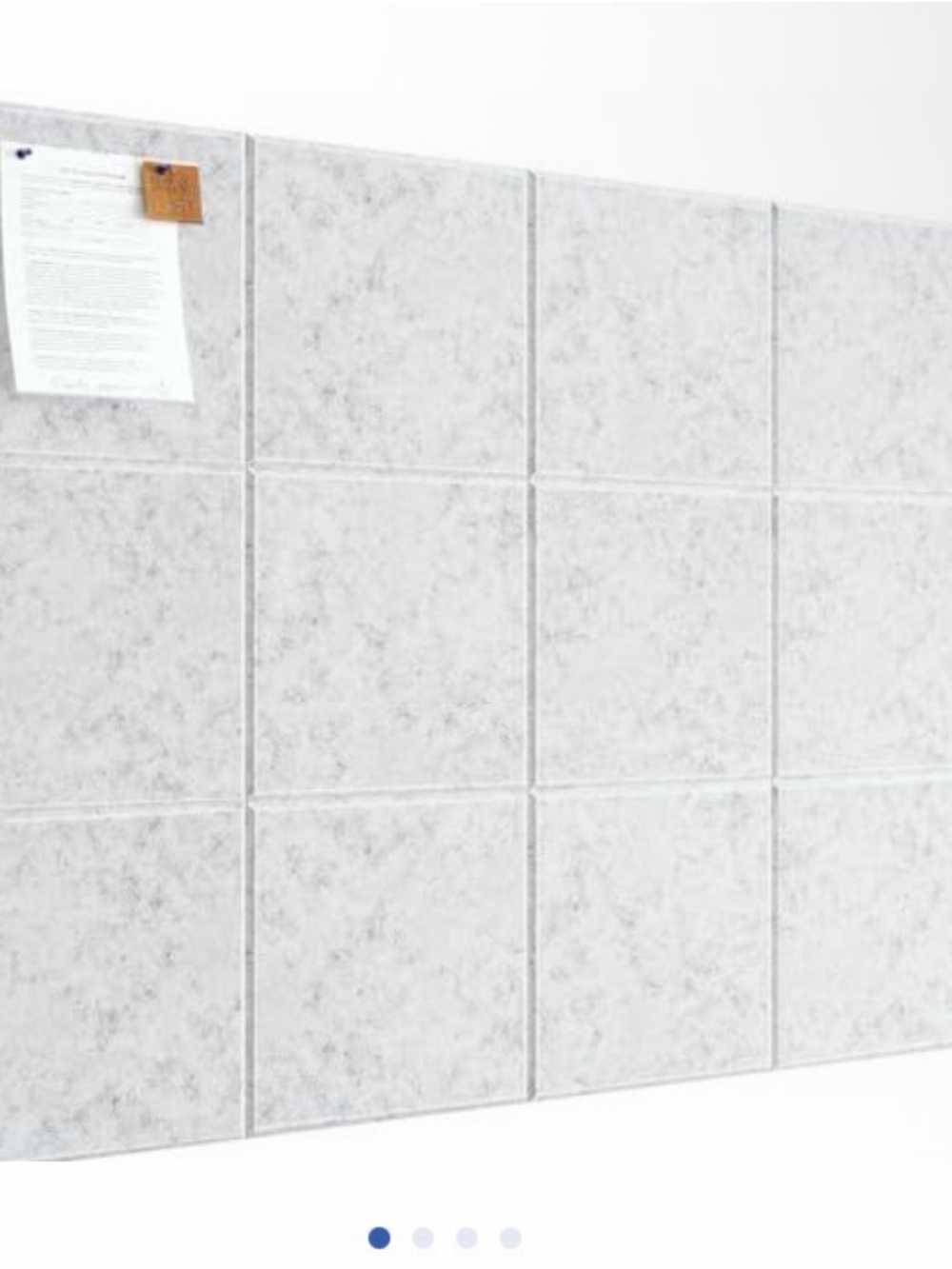 Felt Tile Panel includes Pushpins Light Gray 12 pieces
